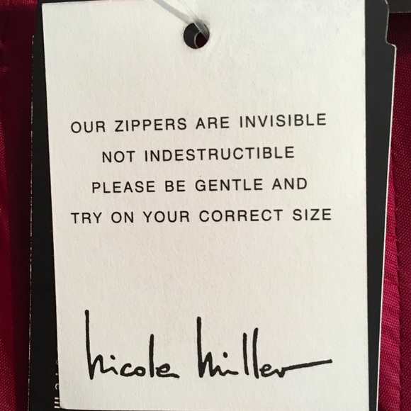 Nicole Miller cherry taffeta bustier/hi-lo gown - Picture 6 of 6